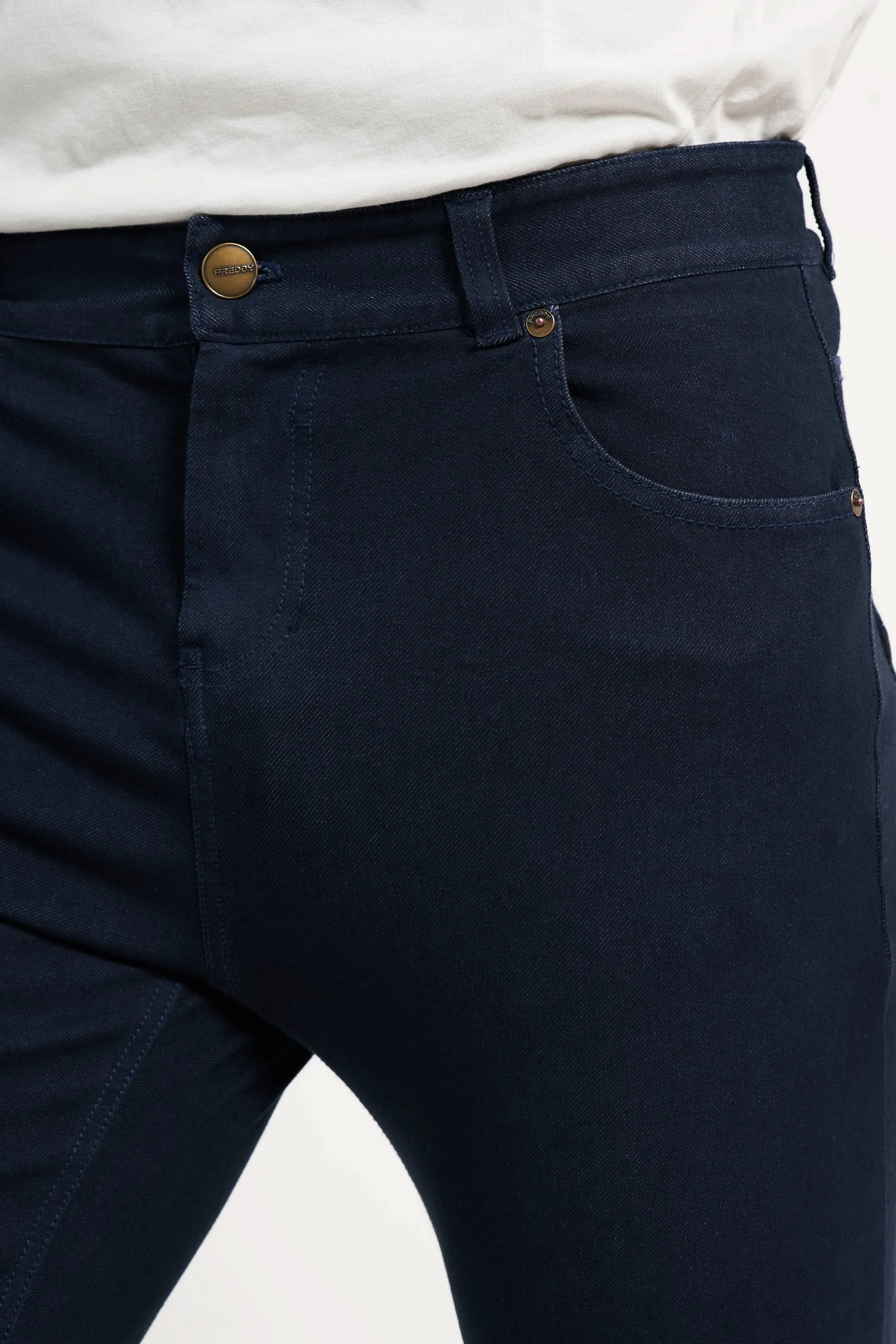 Freddy Men’s Jeans - Deep Navy with Navy Stitching - Image 6