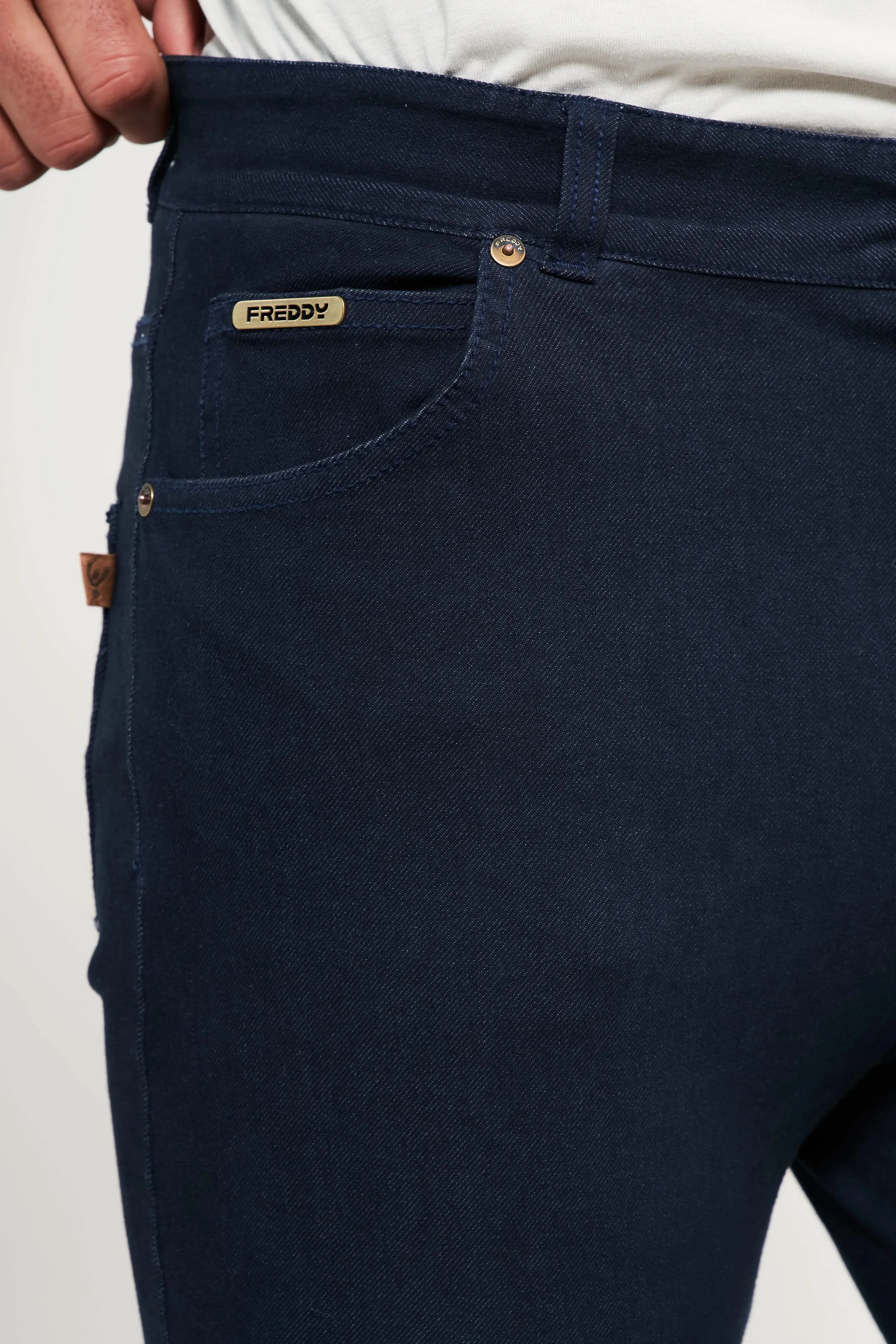 Freddy Men’s Jeans - Deep Navy with Navy Stitching - Image 7