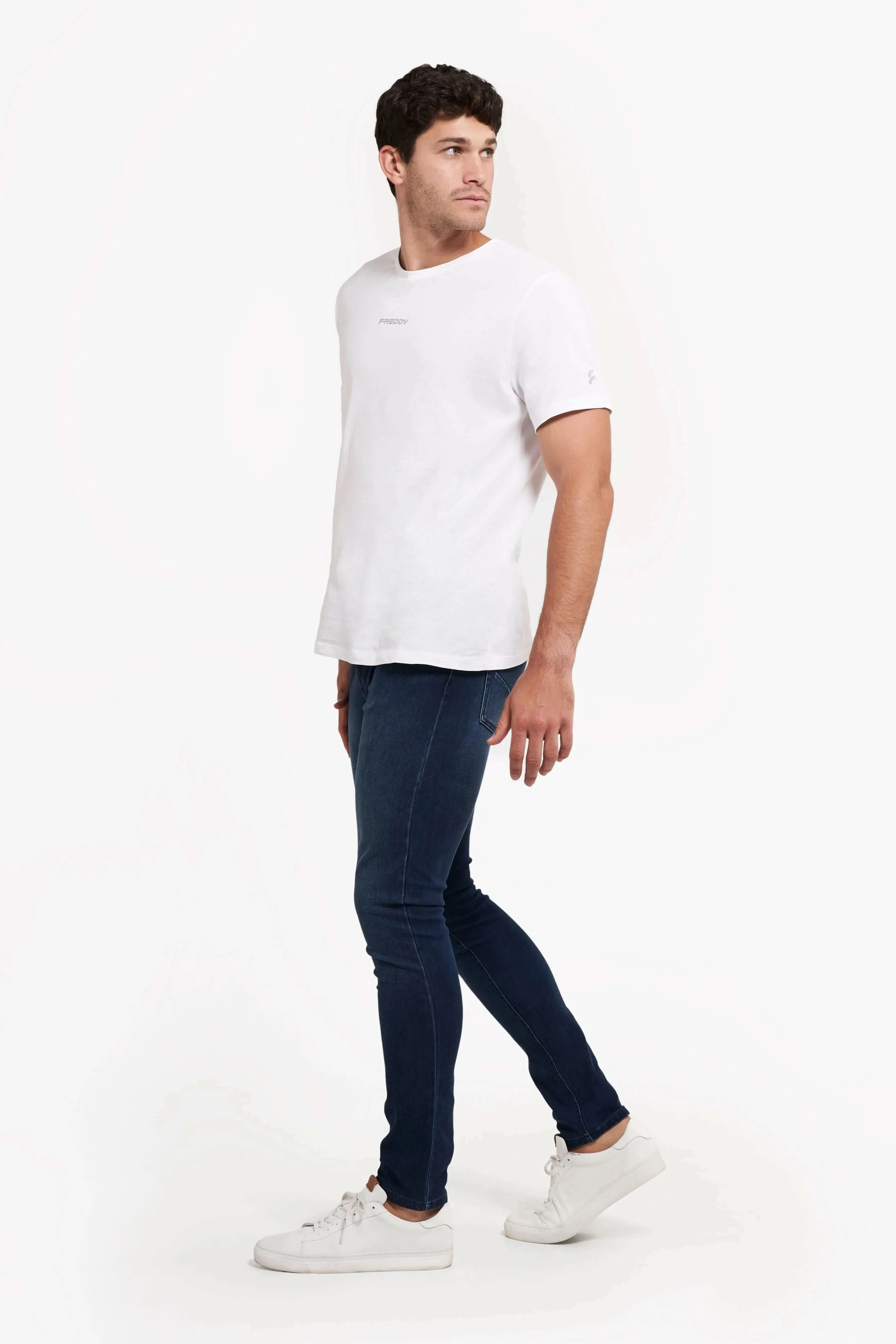 Freddy Men’s Jeans - Indigo Blue with Blue Stitching - Image 4