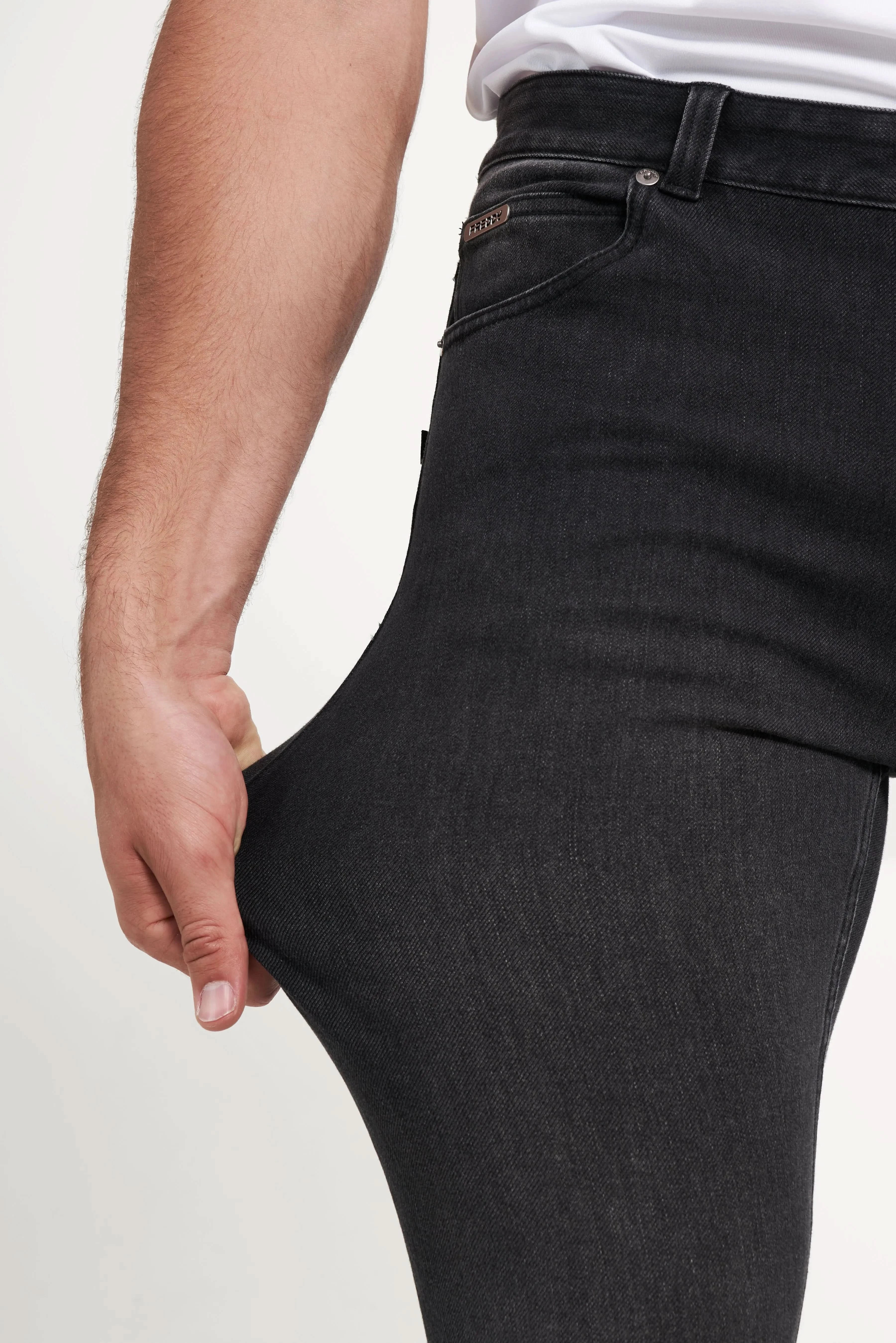 Freddy Men’s Jeans - Midnight Black with Black Stitching - Image 9