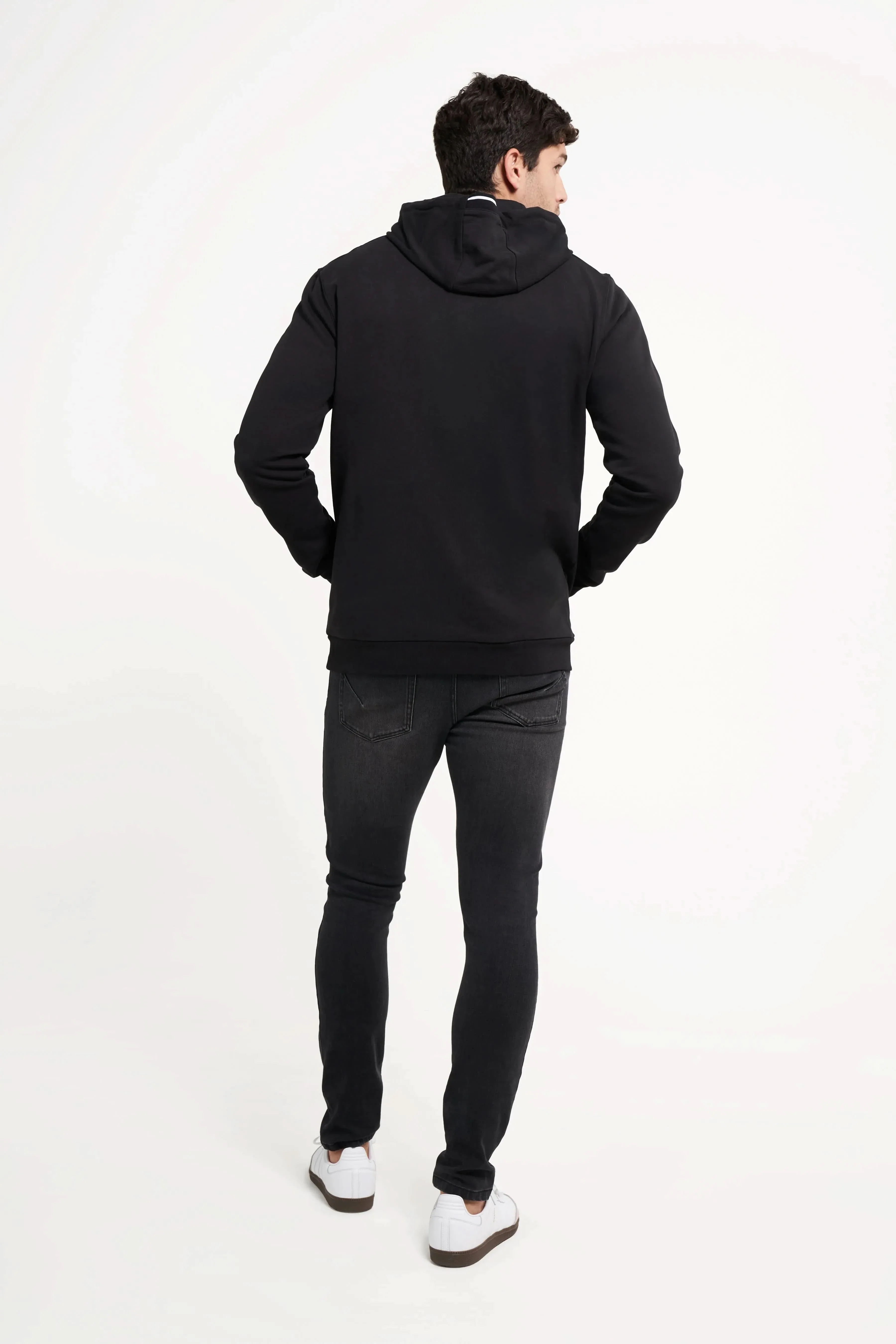 Mens Hoodie - Black - Image 3
