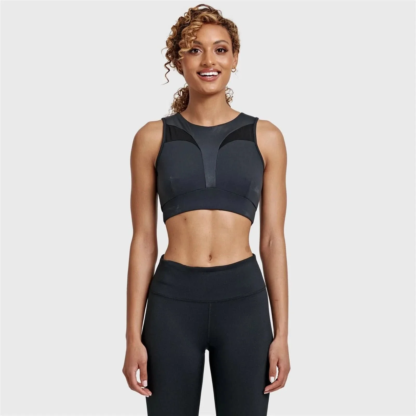 Sports Crop with Mesh Back - Black - Image 3