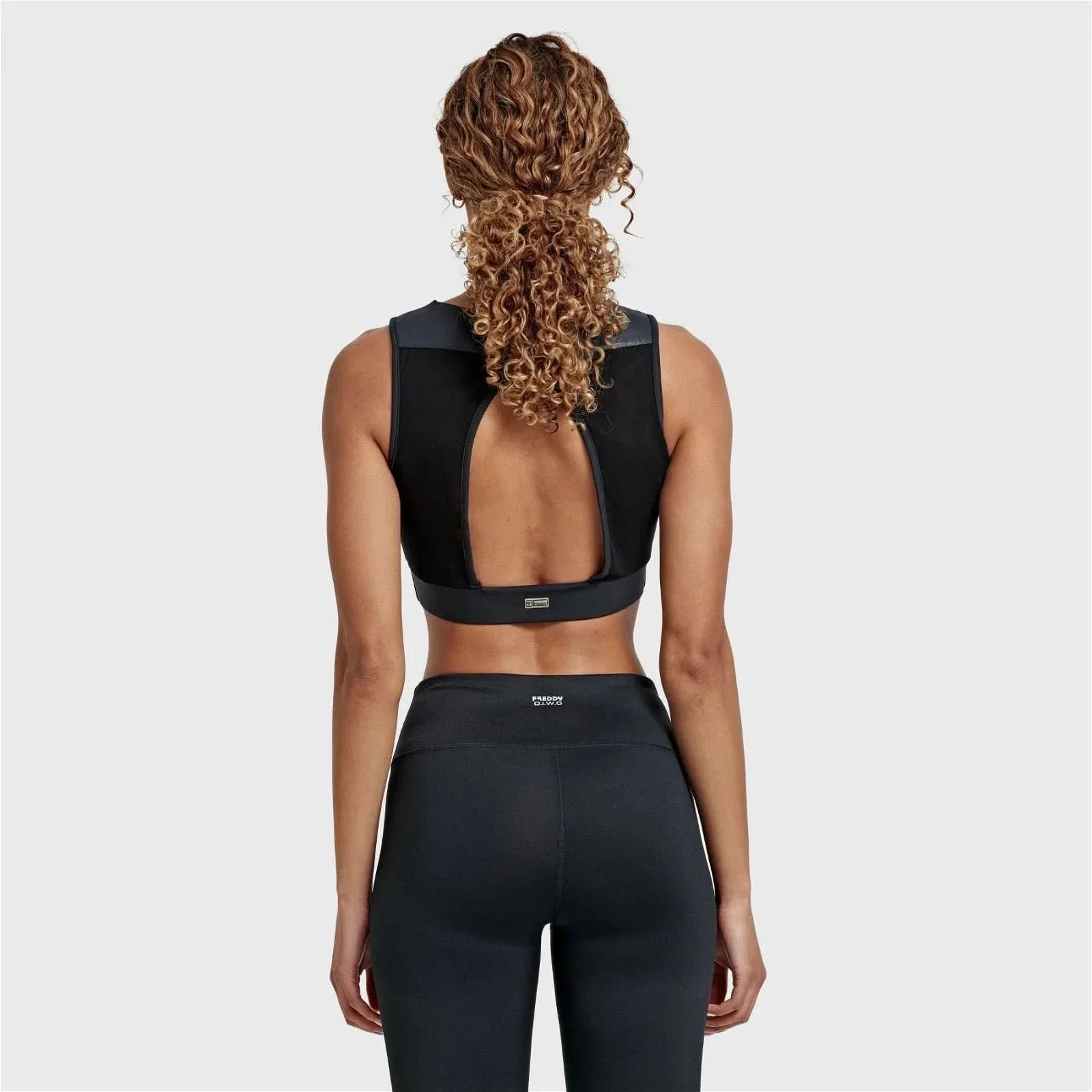 Sports Crop with Mesh Back - Black - Image 5