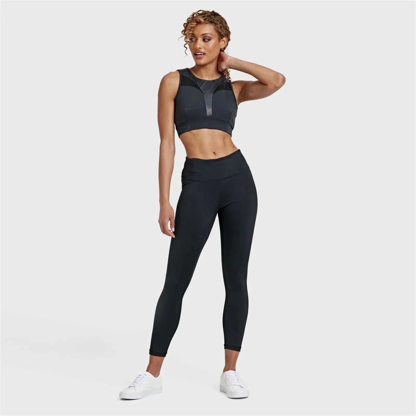 Sports Crop with Mesh Back - Black - Image 7