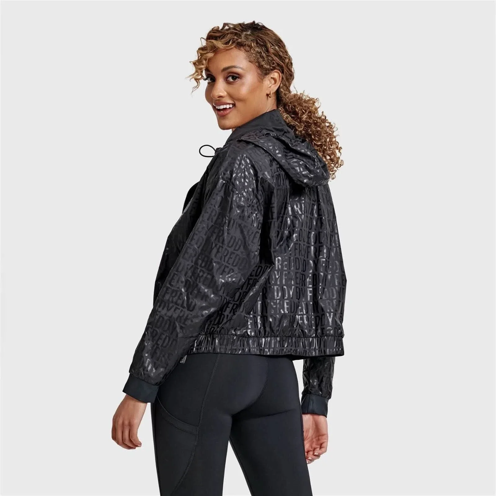 Sports Jacket with Freddy Print - Black - Image 3