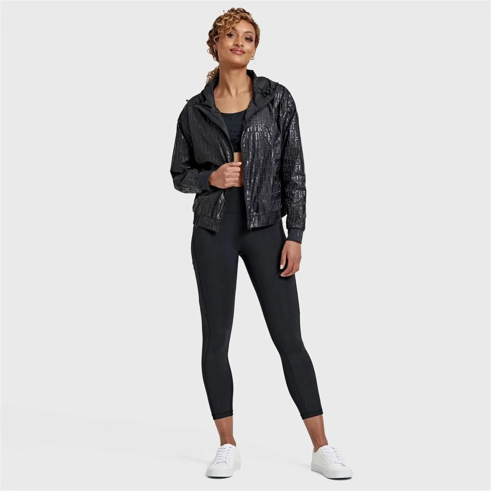 Sports Jacket with Freddy Print - Black - Image 4