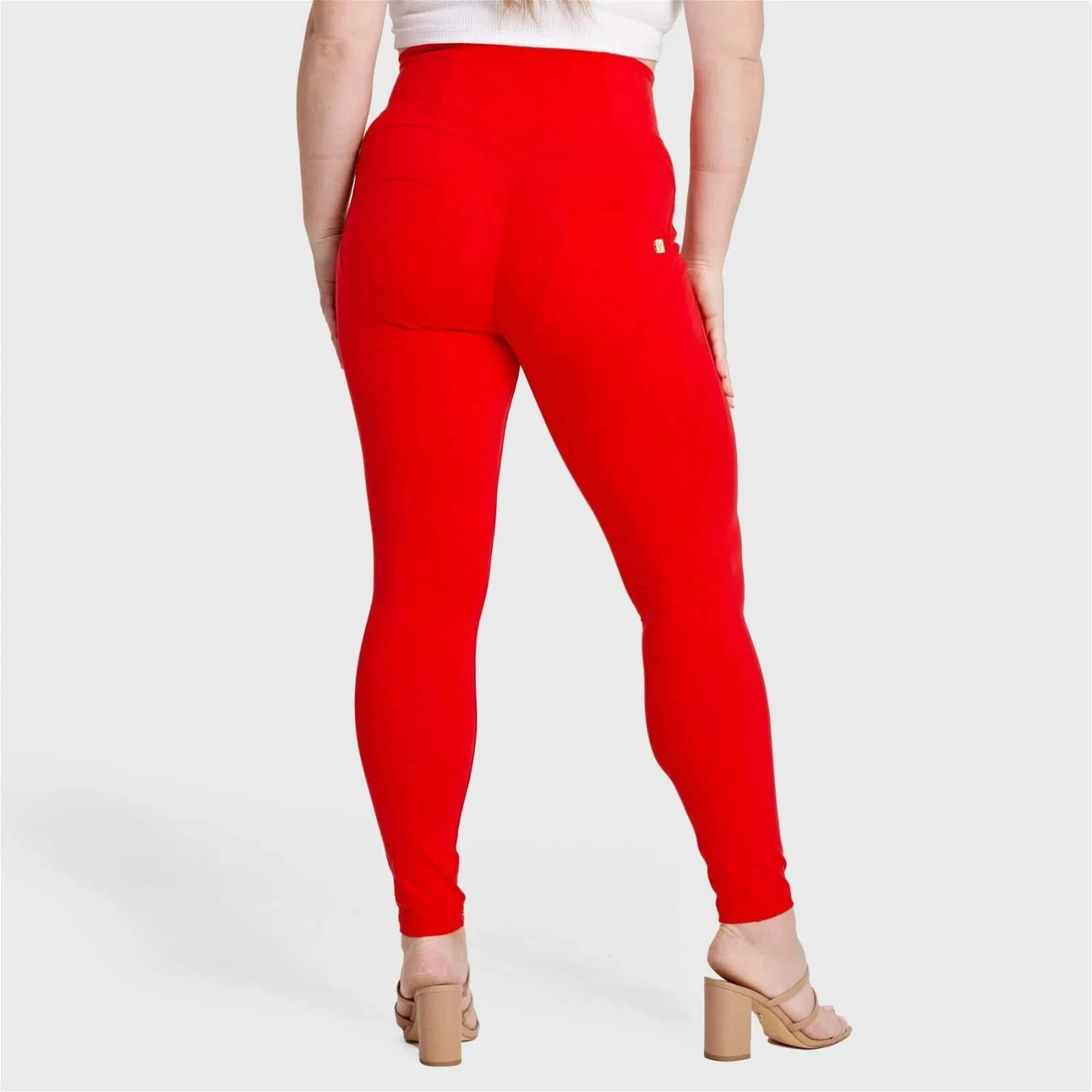 WRUP Curvy Fashion - Zip High Waisted - Full Length - Red - Image 8