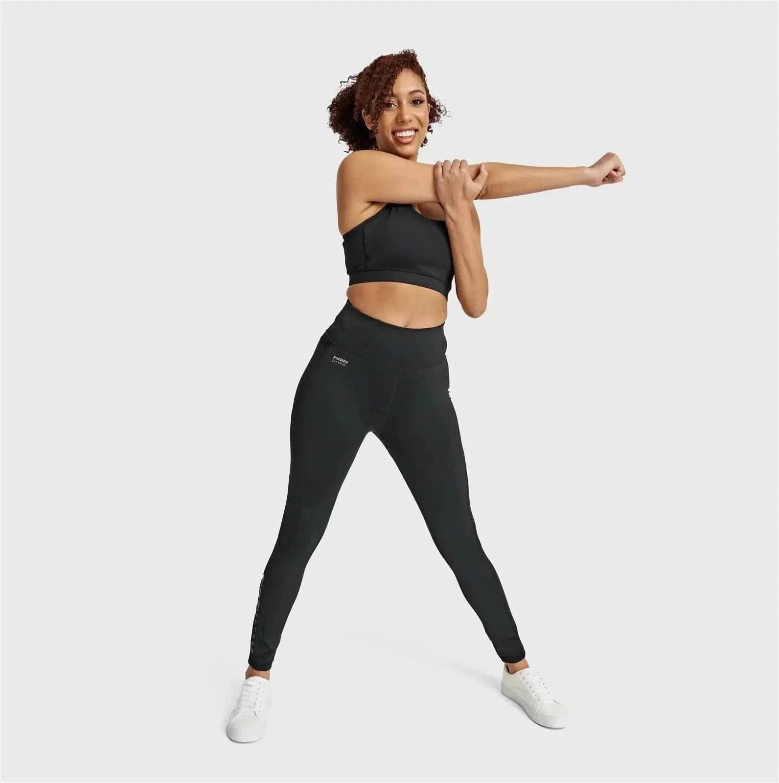 WRUP Diwo Sport - High Waisted - 7/8 Length - Black - Image 3