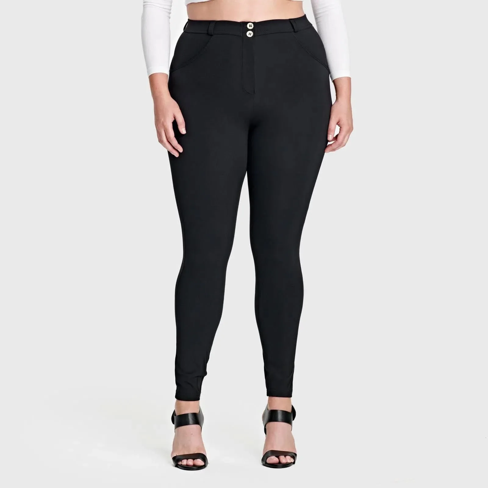 WRUP Diwo Pro - 2 Button High Waisted - Full Length - Black - Image 4