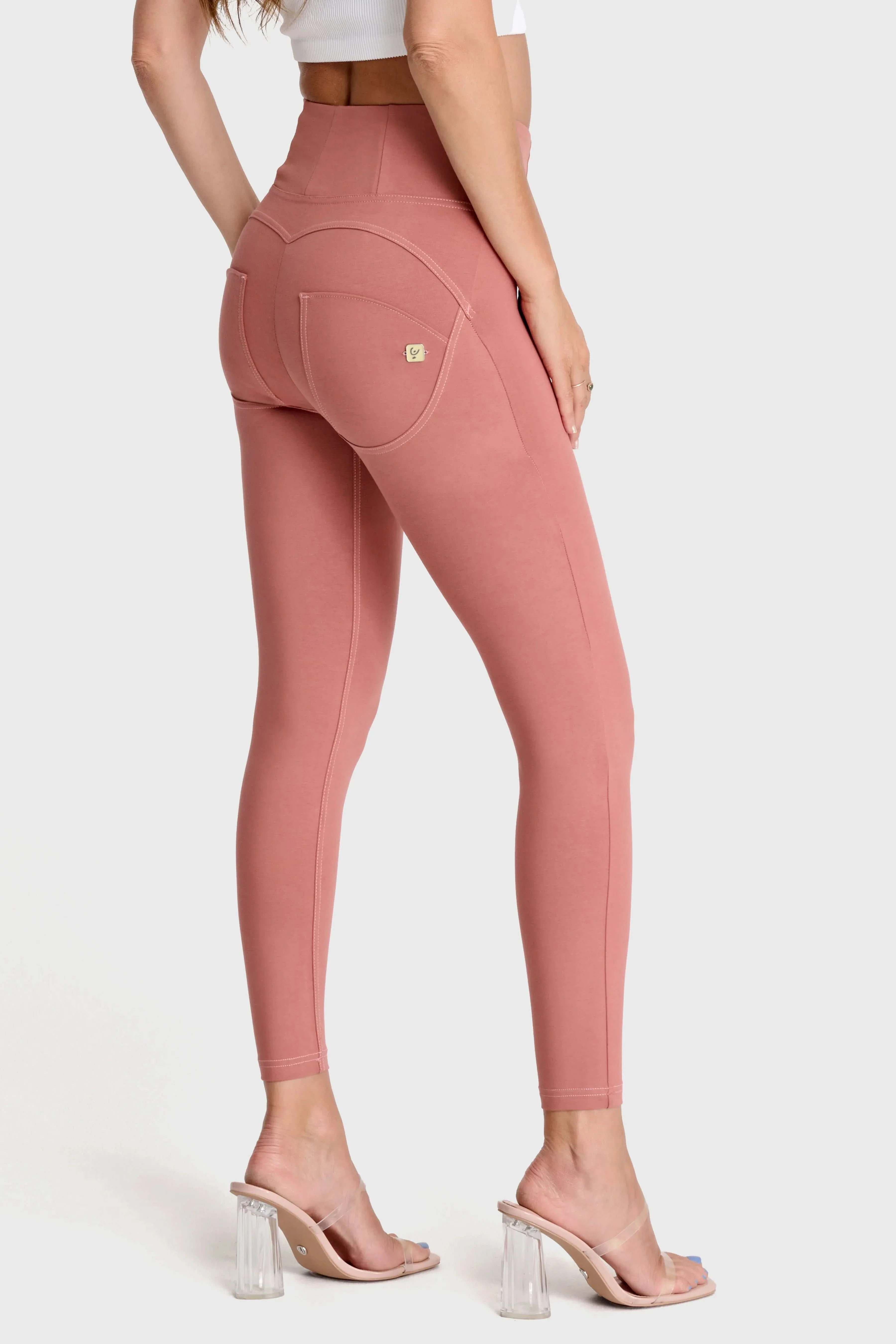 WRUP Fashion - High Waisted - 7/8 Length - Dusty Rose - Image 5