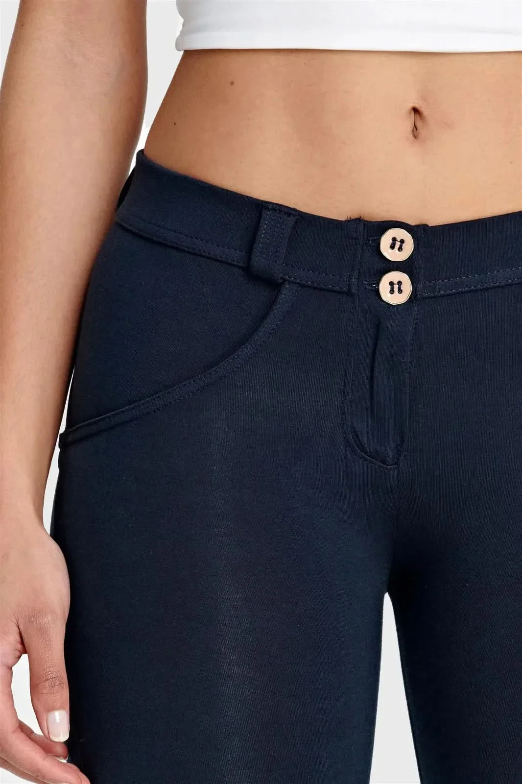 WRUP Fashion - Mid Rise - 7/8 Length - Navy Blue - Image 8