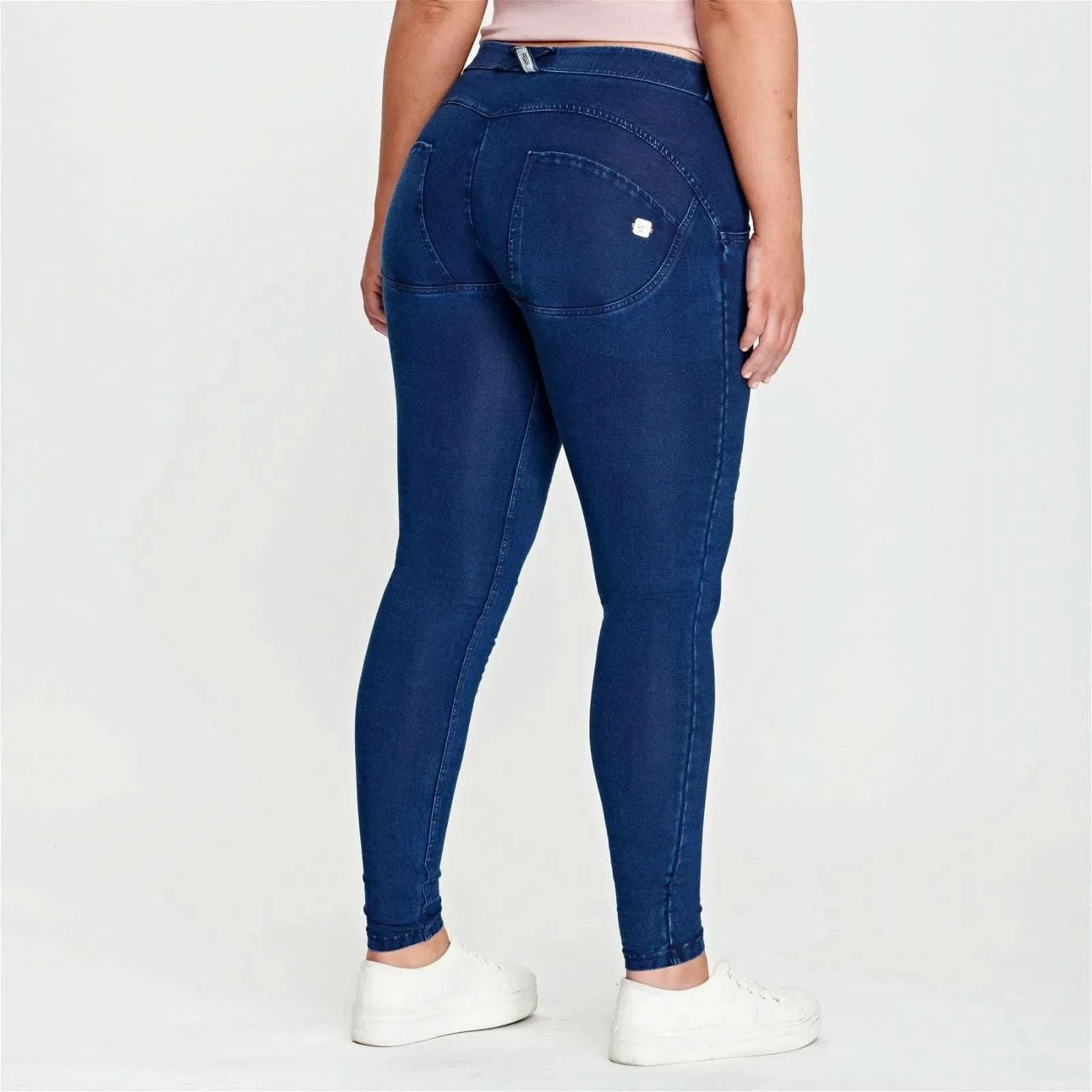 WRUP Denim - Mid Rise - Full Length - Dark Blue + Blue Stitching - Image 14