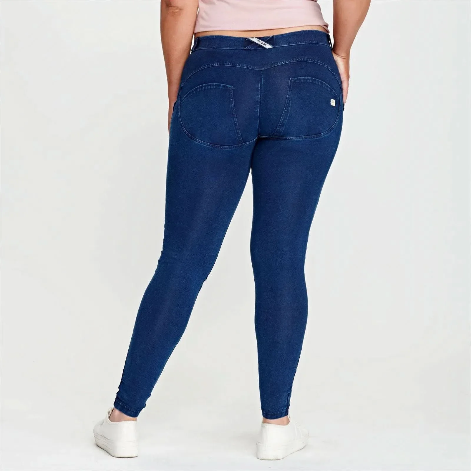 WRUP Denim - Mid Rise - Full Length - Dark Blue + Blue Stitching - Image 15