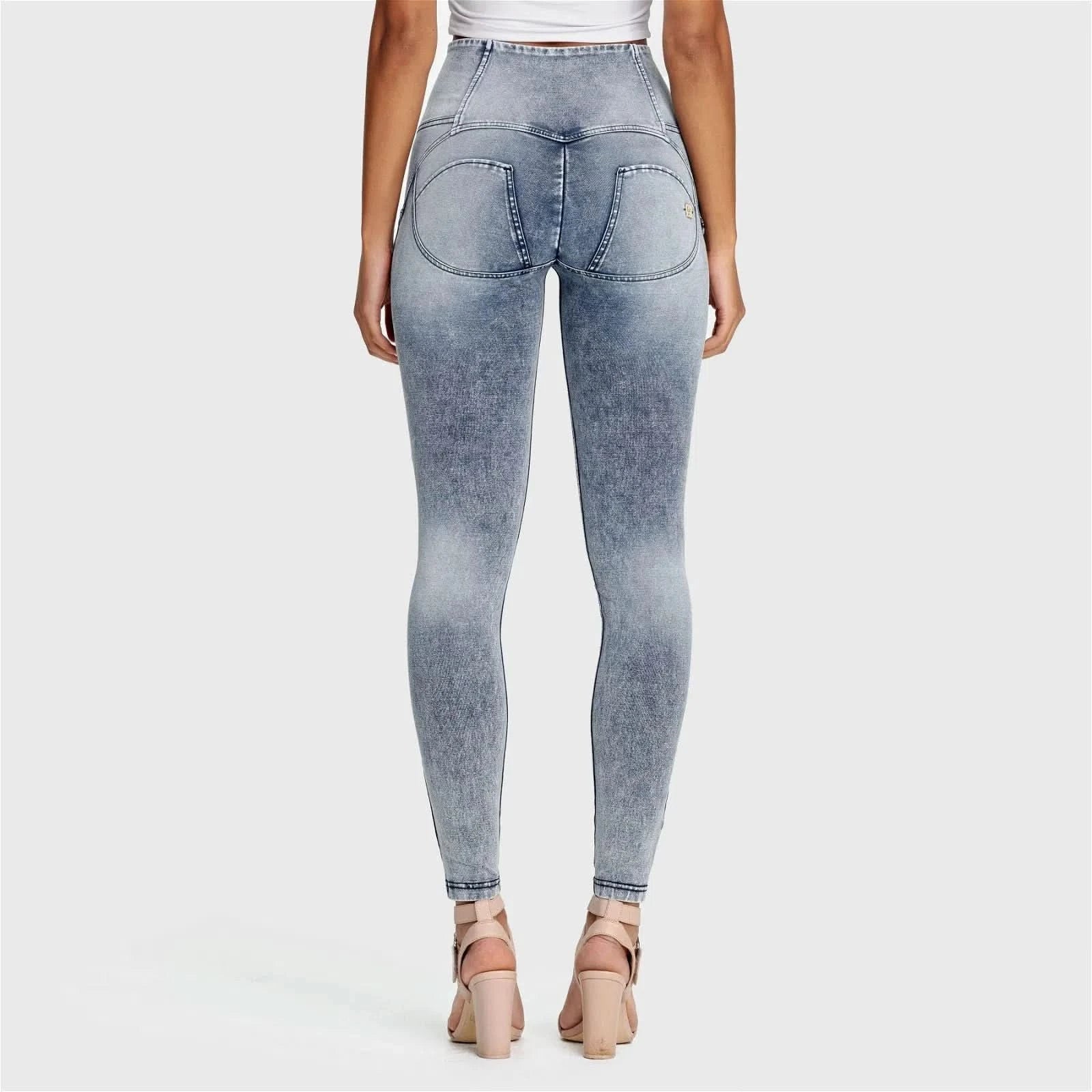 WRUP Denim - 3 Button High Waisted - Full Length - Stonewash - Image 8
