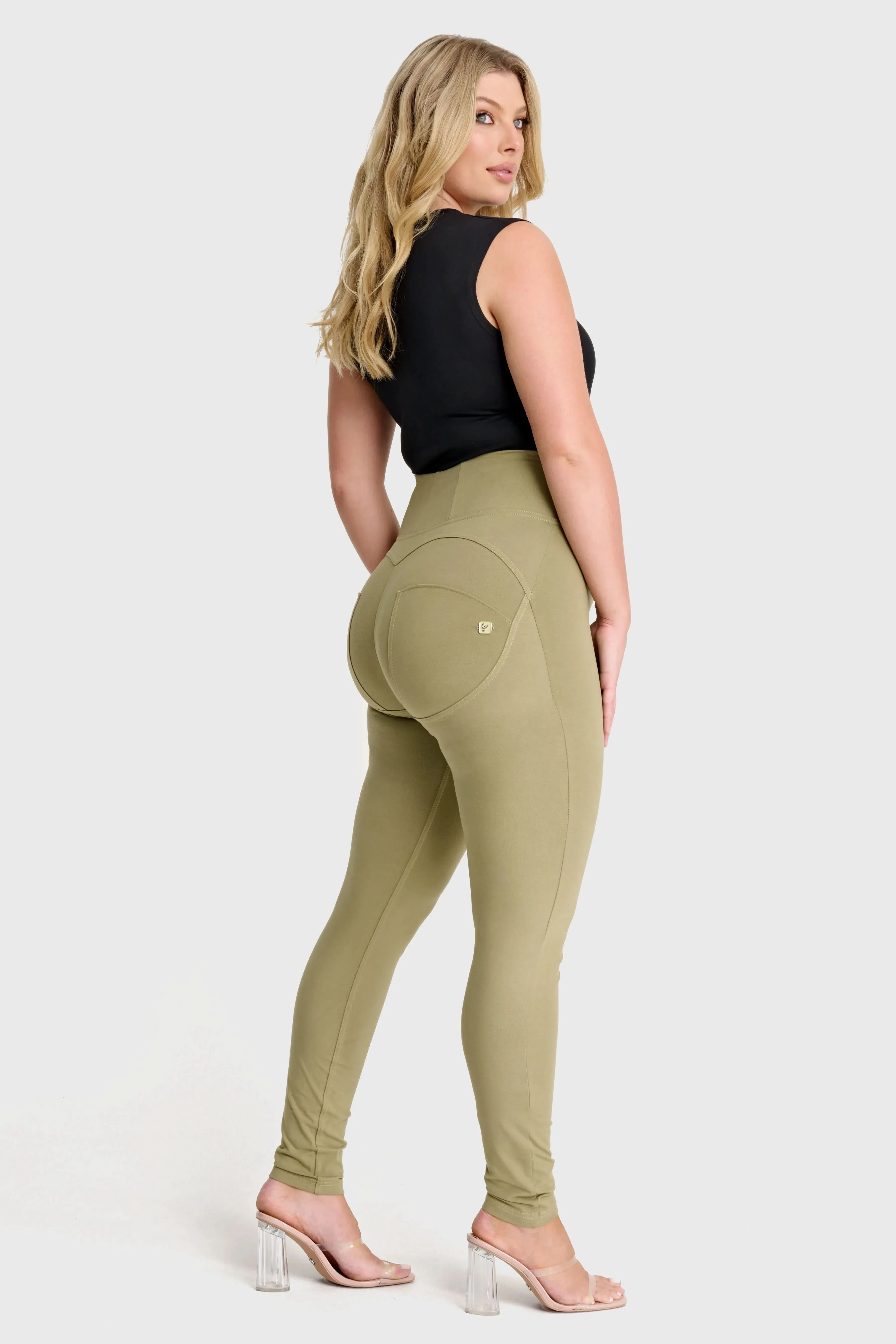 WRUP Fashion - High Waisted - Full Length - Sage Green - Image 4